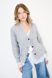 CARDIGAN COSTA PERLATA CON BOTTONI PERLA