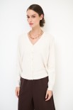CARDIGAN VISCOSA INTEGRALE BURRO