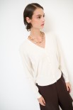 CARDIGAN VISCOSA INTEGRALE BURRO