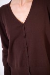 CARDIGAN VISCOSA INTEGRALE COFFEE