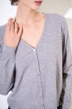 CARDIGAN VISCOSA INTEGRALE GRIGIO MEDIO