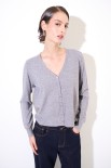 CARDIGAN VISCOSA INTEGRALE GRIGIO MEDIO