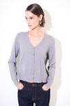 CARDIGAN VISCOSA INTEGRALE GRIGIO MEDIO