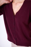 CARDIGAN VISCOSA INTEGRALE VINO