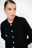 CARDIGAN CON TASCHINO LANA CACHEMIRE NERO