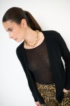 CARDIGAN CORTO APERTO NERO