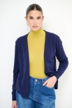 CARDIGAN CORTO APERTO BLU