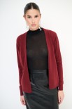CARDIGAN CORTO APERTO BORDEAUX