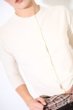 CARDIGAN PARICOLLO MICROPAILLETTES BURRO