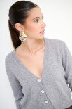 CARDIGAN BASIC CON BOTTONI GIOIELLO GRIGIO MEDIO