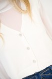 CARDIGAN GILET BOTTONI GIOIELLO BURRO