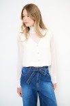 CARDIGAN GILET BOTTONI GIOIELLO BURRO