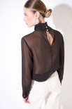 BLUSA COLLO ALTO MORO