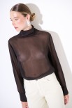BLUSA COLLO ALTO MORO