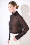 BLUSA COLLO ALTO MORO