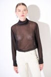 BLUSA COLLO ALTO MORO