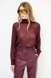 BLUSA COLLO ALTO VINO