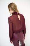 BLUSA COLLO ALTO VINO