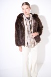 BOMBER PELLICCIA CON CAPPUCCIO E COSTINA LUREX MORO