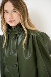 GIUBBOTTO ECOPELLE CON INCRESPATURA SPALLE MILITARE