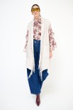GILET FRANGE CON TASCHE PIUMINO BEIGE