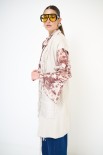 GILET FRANGE CON TASCHE PIUMINO BEIGE