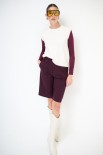 GILET CROP PARICOLLO BURRO