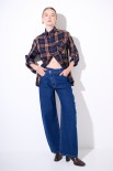 JEANS BOTTONI ASIMMETRICI GAMBA BLUSCURO