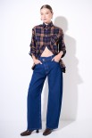 JEANS BOTTONI ASIMMETRICI GAMBA BLUSCURO