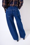 JEANS BOTTONI ASIMMETRICI GAMBA BLUSCURO
