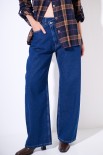JEANS BOTTONI ASIMMETRICI GAMBA BLUSCURO