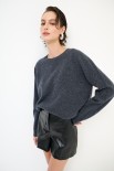 MAGLIA PARICOLLO MISTO CACHEMIRE GRIGIO ANTRACITE