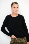 MAGLIA PARICOLLO MISTO CACHEMIRE NERO