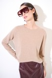 MAGLIA PARICOLLO MISTO CACHEMIRE CAMMELLO