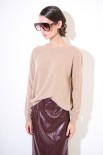 MAGLIA PARICOLLO MISTO CACHEMIRE CAMMELLO