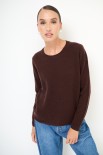 MAGLIA PARICOLLO MISTO CACHEMIRE COFFEE