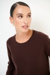 MAGLIA PARICOLLO MISTO CACHEMIRE COFFEE