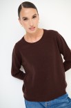 MAGLIA PARICOLLO MISTO CACHEMIRE COFFEE