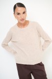 MAGLIA PARICOLLO MISTO CACHEMIRE PANNA