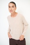 MAGLIA PARICOLLO MISTO CACHEMIRE PANNA