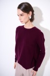 MAGLIA PARICOLLO MISTO CACHEMIRE VINO