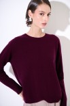 MAGLIA PARICOLLO MISTO CACHEMIRE VINO