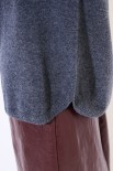 MAGLIA FONDO STONDATO MISTO CACHEMIRE GRIGIO ANTRACITE