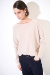 MAGLIA FONDO STONDATO MISTO CACHEMIRE BEIGE