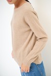 MAGLIA FONDO STONDATO MISTO CACHEMIRE CAMMELLO