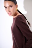 MAGLIA FONDO STONDATO MISTO CACHEMIRE COFFEE