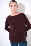 MAGLIA FONDO STONDATO MISTO CACHEMIRE COFFEE