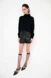 MAGLIA OVER COLLO ALTO MISTO CACHEMIRE NERO