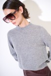 MAGLIA MEZZO COLLO MISTO CACHEMIRE GRIGIO MEDIO