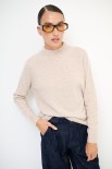 MAGLIA MEZZO COLLO MISTO CACHEMIRE PANNA